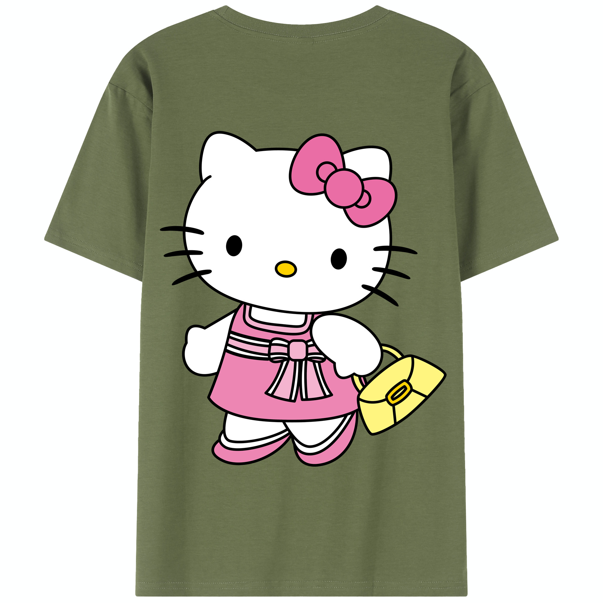 （画像用） Hello Kitty ハローキティ 綿100％半袖Tシャツ（背面プリント）